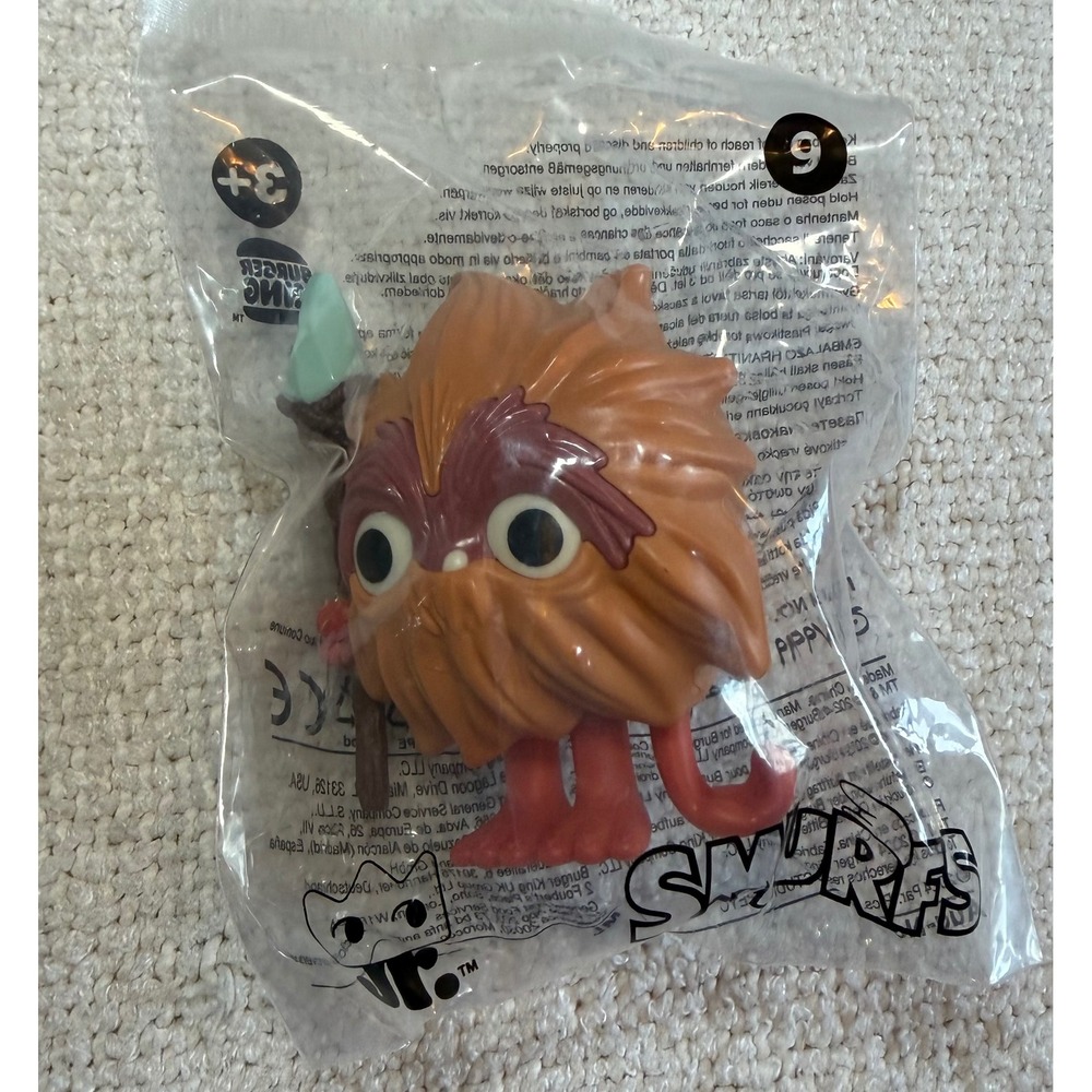 Burger King 2024 Smurfs Toy Brown Furry Creature Figure Sealed New 17999C